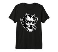 Satanás Diablo Fumar Lucifer Gótico Blackwork Camiseta Premium