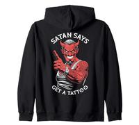 Satanás Dice Hacerse un Tatuaje Tatuador de Diablo entintado Divertido Sudadera con Capucha