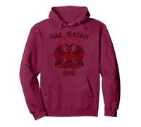 Satanás me ama Salve Satanás Diablo 666 Diciendo Sudadera con Capucha