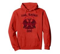Satanás me ama Salve Satanás Diablo 666 Diciendo Sudadera con Capucha