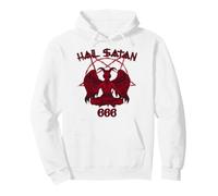 Satanás me ama Salve Satanás Diablo 666 Diciendo Sudadera con Capucha