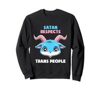 Satanás Respeta A Las Personas Trans. Baphomet Transgénero. Sudadera