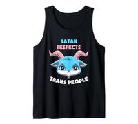 Satanás Respeta A Las Personas Trans Orgullo Transgénero Camiseta sin Mangas
