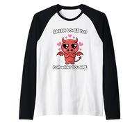 Satanás Te Ama Tal Y como Eres. Camiseta Manga Raglan