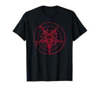 Satánico Cabeza de Cabra Baphomet Pentagrama Oculto Diablo 666 Demonio Camiseta
