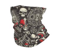 Satanismo, Ocultismo Y Masonería Retro Negro Unisex Bandana Elástica Snood Multifuncional Braga De Cuello para Deportes Ciclismo Correr Yoga