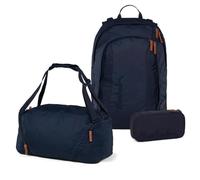 satch Air - Mochila escolar (3 piezas, incluye estuche y bolsa de deporte), Nordic Blue Skandi Edition, 45 x 28 x 16 cm