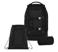 Satch Conjunto Mochila Nordic Black Artículos Escolares Unisex Poliéster Reciclado Negro