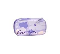 satch Estuche extra grande con separador, bolsillo con cremallera, portalápices y ventana para horario con regla triangular Lilac Blossom - Purpura
