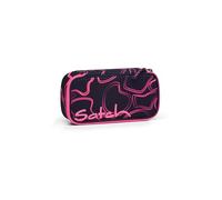 Satch Estuche Extra Grande con Separador, Bolsillo con Cremallera, portalápices y Ventana para horario con Regla Triangular Pink Supreme - Fucsia