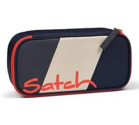 Satch Estuche Extra Grande con Separador, Bolsillo con Cremallera, portalápices y Ventana para horario con Regla Triangular Cliff Jumper - Azul Oscuro