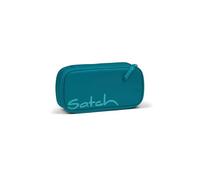 Satch Estuche Extra Grande con Separador, Bolsillo con Cremallera, portalápices y Ventana para horario con Regla Triangular Deep Petrol - Petrol