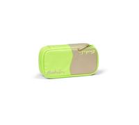 Satch Estuche Extra Grande con Separador, Bolsillo con Cremallera, portalápices y Ventana para horario con Regla Triangular Double Trouble - Beis