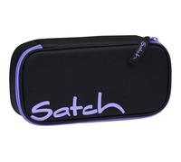 Satch Estuche Extra Grande con Separador, Bolsillo con Cremallera, portalápices y Ventana para horario con Regla Triangular Purple Phantom - Negro