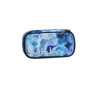 Satch Estuche Extra Grande con Separador, Bolsillo con Cremallera, portalápices y Ventana para horario con Regla Triangular Blurry Sky - Azul Oscuro