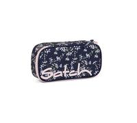 satch Estuche extra grande con separador, bolsillo con cremallera, portalápices y ventana para horario con regla triangular Bloomy Breeze - Azul Oscuro