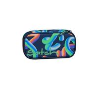 Satch Estuche escolar tipo caja Crazy Twist Extra grande con separador y portalápices Azul oscuro