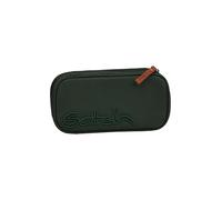 Satch Estuche Extra Grande con Separador, Bolsillo con Cremallera, portalápices y Ventana para horario con Regla Triangular Nordic Forest Green - Verde Oscuro