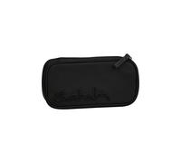 satch Estuche extra grande con separador, bolsillo con cremallera, portalápices y ventana para horario con regla triangular Nordic Black - Negro