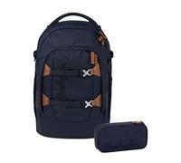 Satch Juego de mochila escolar de 2 piezas con estuche, Edición Nordic Blue Skandi, 45 x 30 x 22 cm, Moderno, ergonómico