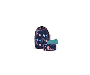 satch Match Bundle Desde 5º Grado, ergonómico, 3 Piezas, 35 L de Espacio de Almacenamiento, Estable, Talento organizativo Coral Reef - Azul Oscuro
