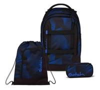 Satch Pack de mochila escolar de 3 piezas, incluye estuche y bolsa de deporte, Azul sísmico, 45 x 30 x 27 cm, Moderno, ergonómico