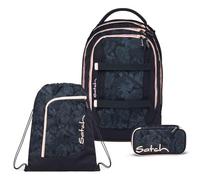 Satch Pack de mochila escolar de 3 piezas, incluye estuche y bolsa de deporte, Midnight Jungle, 45 x 30 x 27 cm, Moderno, ergonómico