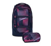 Satch Seismic Pink - Juego de mochila escolar, unisex, de poliéster reciclado, multicolor