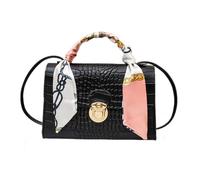 satchel Shoulder Purse - Chic Pattern Square Satchel, Elegant Women Handb