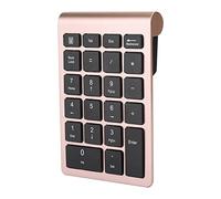 SatcOp Mini Teclado Delgado, Teclado Numérico, Recargable, Teclado Numérico, para Computadora Portátil de Escritorio (Oro Rosa)