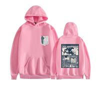 Satdflie Anime Attack on Titan Camisetas con Capucha Levi Ackerman Pullover Alas de la Libertad Unisex Imprimir Mangas largas Sudadera con Capucha, Tops acogedores Harajuku Casual, Color/13, L
