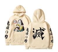 Satdflie Anime Demon Slayer Impreso Sudadera con Capucha Hombres Mujeres Harajuku suéter Loog Manga Sudadera Unisex Casual con Capucha Tops, Regalo Ideal para los Fans Navidad, Color / 7, L