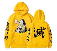 Satdflie Anime Demon Slayer Impreso Sudadera con Capucha Hombres Mujeres Harajuku suéter Loog Manga Sudadera Unisex Casual con Capucha Tops, Regalo Ideal para los Fans Navidad, Color / 4, XS