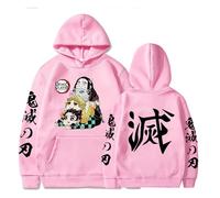 Satdflie Anime Demon Slayer Impreso Sudadera con Capucha Hombres Mujeres Harajuku suéter Loog Manga Sudadera Unisex Casual con Capucha Tops, Regalo Ideal para los Fans Navidad, Color / 5, XL