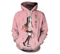 Satdflie Anime Demon Slayer Impreso Sudadera con Capucha Hombres Mujeres Harajuku suéter Loog Manga Sudadera Unisex Casual con Capucha Tops, Regalo Ideal para los Fans Navidad, Color /13, 5XS