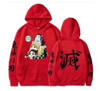 Satdflie Anime Demon Slayer Impreso Sudadera con Capucha Hombres Mujeres Harajuku suéter Loog Manga Sudadera Unisex Casual con Capucha Tops, Regalo Ideal para los Fans Navidad, Color / 3, XL