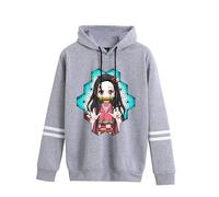 Satdflie Anime Demon Slayer Impreso Sudadera con Capucha Hombres Mujeres Harajuku suéter Loog Manga Sudadera Unisex Casual con Capucha Tops, Regalo Ideal para los Fans Navidad, Color / 3, XS