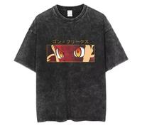Satdflie Anime Hunter X Hunter Camisetas para Hombres algodón Cuello tripulación gráfico Hiphop Streetwear Lavado Retro Verano Suelto Camisetas, Comodidad Manga Corta Tops, Negro/9, L