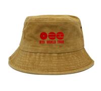 Satdflie BTS Sombrero de Cubo para Fans Gorra de Sol para Bangtan Boys Suga Jin Jimin Jung Kook J-Hope Mondo Tour Hiphop Unisex Bordado Lavado Retro Sombrero, Color/2