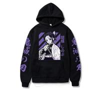 Satdflie Camiseta con Capucha Demon Slayer Sudadera con Capucha Hombres Mujeres suéter Loog Manga Sudadera con Capucha Tops, Regalo Ideal para los Fans Navidad, color/18, XS