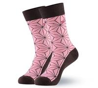 Satdflie Demon Slayer Calcetines de algodón Nezuko Kamado Unisex Mid-ternera calcetines casuales Anime impreso lindo calcetines idea de Navidad regalo para los fans, un tamaño, rosa