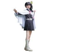Satdflie Demon Slayer Cosplay Disfraz Kimono Robe Traje con Cinturón Completo Uniforme Conjunto Unisex Navidad Halloween Disfraz Anime Fans Regalo, Kochou Kanae, Tamaño 150