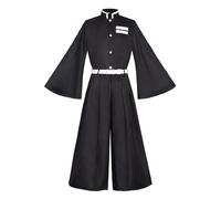 Satdflie Demon Slayer Cosplay Disfraz Kimono Robe Traje con Cinturón Completo Uniforme Conjunto Unisex Navidad Halloween Disfraz Anime Fans Regalo, Tokitou Muichirou, S