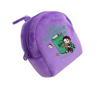 Satdflie Demon Slayer Moneda Bolsa, Bolsa de Cremallera de Peluche Mini Moneda Cartera, Bolsas de Almacenamiento de Auriculares Titular de la Llave, Regalo para niños y niñas Christams, Estilo/24