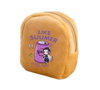 Satdflie Demon Slayer Moneda Bolsa, Bolsa de Cremallera de Peluche Mini Moneda Cartera, Bolsas de Almacenamiento de Auriculares Titular de la Llave, Regalo para niños y niñas Christams, Estilo/21
