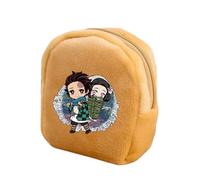 Satdflie Demon Slayer Moneda Bolsa, Bolsa de Cremallera de Peluche Mini Moneda Cartera, Bolsas de Almacenamiento de Auriculares Titular de la Llave, Regalo para niños y niñas Christams, Estilo/7