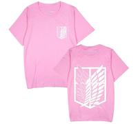 Satdflie japonés Anime Ataque en Titan Camisetas para Hombres Mujeres Scout Regimiento Cuerpo de encuesta Camisetas de Logotipo Verano Manga Corta Tops Suaves, color/17, L