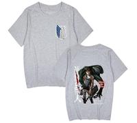 Satdflie japonés Anime Ataque en Titan Camisetas para Hombres Mujeres Scout Regimiento Cuerpo de encuesta Camisetas de Logotipo Verano Manga Corta Tops Suaves, Color/3, M
