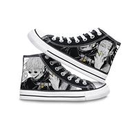 Satdflie Jujutsu Kaisen Pantalones de Lienzo para Mujeres Hombres Zapatillas de Entrenamiento de Alto Encaje para Adultos