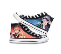 Satdflie Jujutsu Kaisen Pantalones de Lienzo para Mujeres Hombres Zapatillas de Entrenamiento de Alto Encaje para Adultos